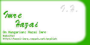 imre hazai business card